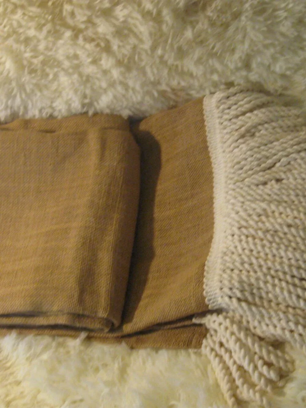 Burlap/Linen shower curtain NWOT